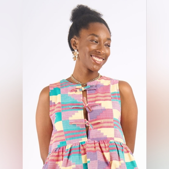 *EUC* Yevu Tie Top Midi Dress - Picture 2 of 6